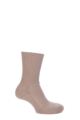 Mens and Ladies 1 Pair SOCKSHOP of London Alpaca Ribbed Boot Socks With Cushioning - Toffee