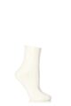 Ladies 1 Pair Falke Angora Bed Socks - Cream