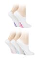 Ladies 5 Pair Dare to Wear No Show Socks - White