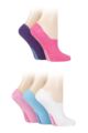 Ladies 5 Pair Dare to Wear No Show Socks - Pastel