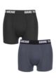 Mens 2 Pack SOCKSHOP Dare To Wear Bamboo Trunks - Black / Grey