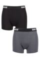 Mens 2 Pack SOCKSHOP Dare To Wear Bamboo Trunks - Black / Grey