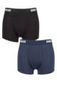 Mens 2 Pack SOCKSHOP Dare To Wear Bamboo Trunks - Black / Navy