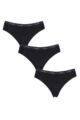 Ladies 3 Pair SOCKSHOP Lazy Panda Bamboo Briefs - Black