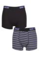 Mens 2 Pack SOCKSHOP Dare To Wear Bamboo Trunks - Black / Purple