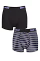 Mens 2 Pack SOCKSHOP Dare To Wear Bamboo Trunks - Black / Purple