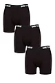 Mens 3 Pack SOCKSHOP Dare to Wear Plain and Striped Bamboo Trunks - Plain Black
