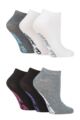 Ladies 6 Pair SOCKSHOP Dare to Wear Patterned and Plain Trainer Socks - Assorted