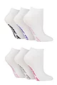 Women's 6 Pair Dare to Wear Pique Knit Patterned Trainer Socks - White Geoetric