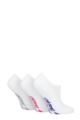 Ladies 3 Pair SOCKSHOP Dare to Wear Plain Bamboo No Show Socks - White