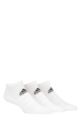 Adidas 3 Pair Cushioned No Show Socks - White