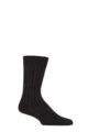 Mens 1 Pair Glenmuir Silk and Merino Wool Blend Socks - Black