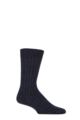 Mens 1 Pair Glenmuir Silk and Merino Wool Blend Socks - Navy