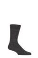 Mens 1 Pair Glenmuir Silk and Merino Wool Blend Socks - Charcoal