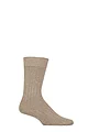 Mens 1 Pair Glenmuir Silk and Merino Wool Blend Socks - Sand