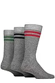 Mens 3 Pair Glenmuir Bamboo Leisure Socks - Grey / Red / Navy / Green