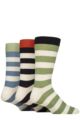 Mens 3 Pair Glenmuir Bamboo Leisure Socks - Cream / Navy / Green / Blue