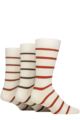 Mens 3 Pair Glenmuir Bamboo Leisure Socks - Cream / Orange / Brown