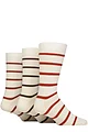 Mens 3 Pair Glenmuir Bamboo Leisure Socks - Cream / Orange / Brown