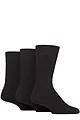 Mens 3 Pair Glenmuir Bamboo Full Cushion Leisure Socks - Black