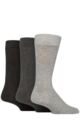 Mens 3 Pair Glenmuir Classic Bamboo Plain Socks - Charcoal