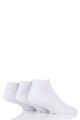 Mens 3 Pair Glenmuir Bamboo Half Cushioned Sports Socks - White