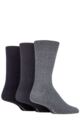 Mens 3 Pair Glenmuir Classic Bamboo Ribbed Socks - Navy