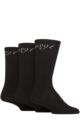 Mens 3 Pair Glenmuir Technical Sports Socks - Black