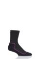 Boys and Girls 1 Pair UpHillSport  Kevo Jr Trekking 4 Layer M4 Socks - Black / Purple