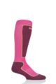 Boys and Girls 1 Pair UpHillSport "Valta" Jr Alpine Ski 4 Layer M5 Socks - Pink