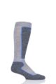 Boys and Girls 1 Pair UpHillSport "Valta" Jr Alpine Ski 4 Layer M5 Socks - Light Grey