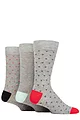 Mens 3 Pair Glenmuir Patterned Bamboo Socks - Arrow Grey