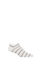 UphillSport 1 Pair Piko Upcycled Cotton Striped Trainer Socks - White