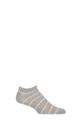 UphillSport 1 Pair Piko Upcycled Cotton Striped Trainer Socks - Grey