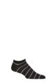 UphillSport 1 Pair Piko Upcycled Cotton Striped Trainer Socks - Black