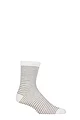 UphillSport 1 Pair Taata Upcycled Cotton Striped Socks - White