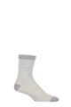 UphillSport 1 Pair Taata Upcycled Cotton Striped Socks - Grey