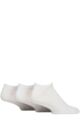 Mens 3 Pair Glenmuir Bamboo Sports Half Cushioned Trainer Socks - White
