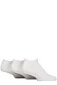 Mens 3 Pair Glenmuir Bamboo Sports Half Cushioned Trainer Socks - White