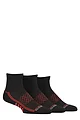 Mens 3 Pair Glenmuir Cushioned Sports Quarter Socks - Black