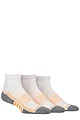 Mens 3 Pair Glenmuir Cushioned Sports Quarter Socks - White