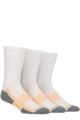 Mens 3 Pair Glenmuir Cushioned Sports Crew Socks - White