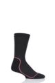 UpHill Sport 1 Pair Made in Finland 4 Layer Hiking Socks with DryTech - Black / Pink