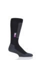 Mens and Women's 1 Pair UpHillSport "Halla" Alpine 4 Layer L3 Socks - Black / Pink