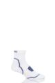 Mens and Ladies 1 Pair UpHill Sport Front Running L1 Socks - White / Blue