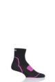Mens and Women's 1 Pair UpHill Sport Front Running L1 Socks - Black / Pink