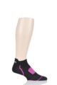 UpHill Sport 1 Pair Made in Finland Extra Fit Low Trainer Socks - Black / Pink