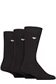 Mens 3 Pair Glenmuir Endrick Bamboo Plain Socks - Black