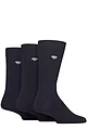 Mens 3 Pair Glenmuir Endrick Bamboo Plain Socks - Navy