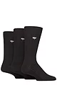 Mens 3 Pair Glenmuir Laird Bamboo Ribbed Plain Socks - Black